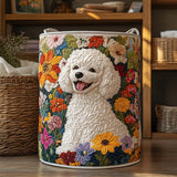 花畑の犬 洗濯かご